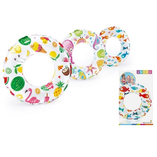 Tropical Print Inflatable Swim Ring - 50cm - 3 Types Available ...