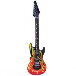 Inflatable Flame Print Guitar - 106cm