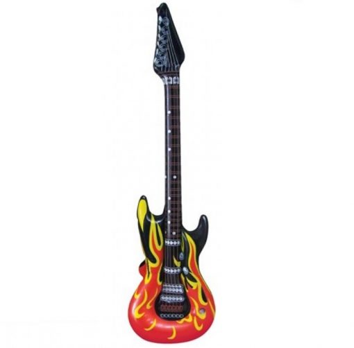 Inflatable Flame Print Guitar - 106cm