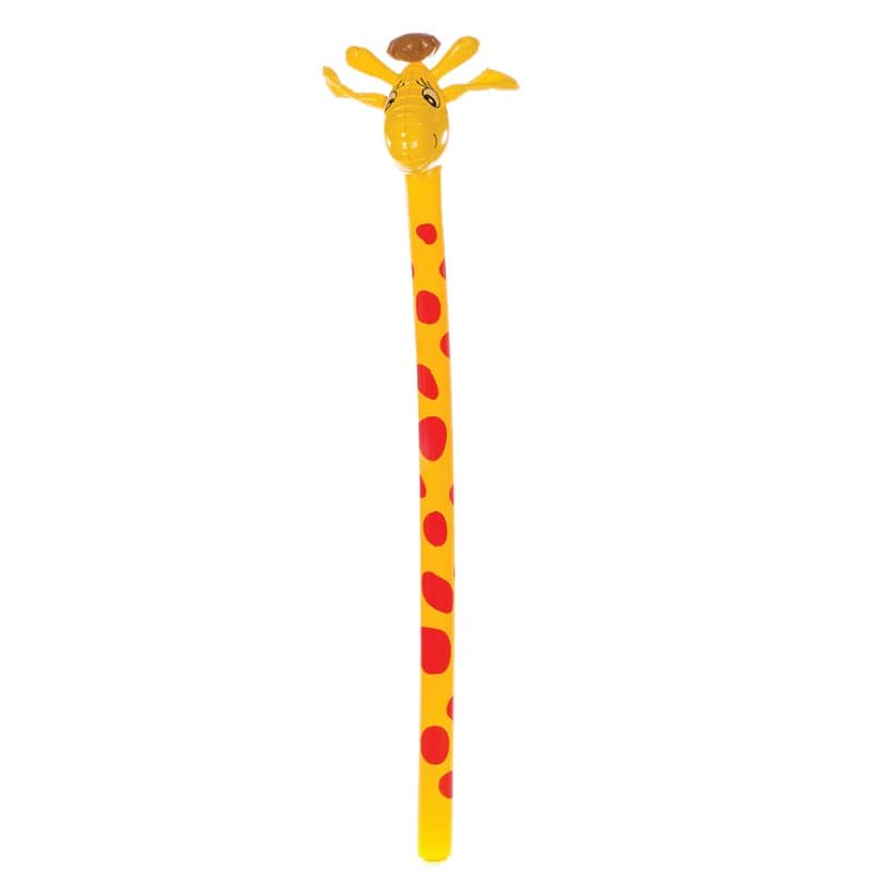 145CM INFLATABLE GIRAFFE ZOO ANIMAL STICK POLE BLOW UP THEMED KIDS PARTY TOY 