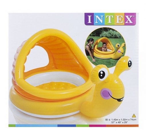 Inflatable Snail Shaded Baby Pool - 145 x 102 x 74cm