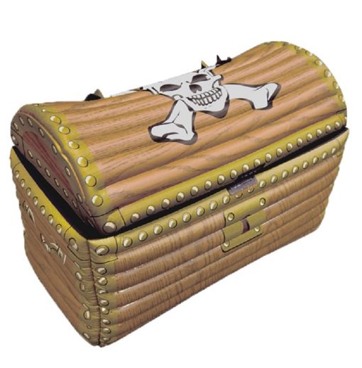 Inflatable Pirate Treasure Chest - 58 x 31 x 52cm