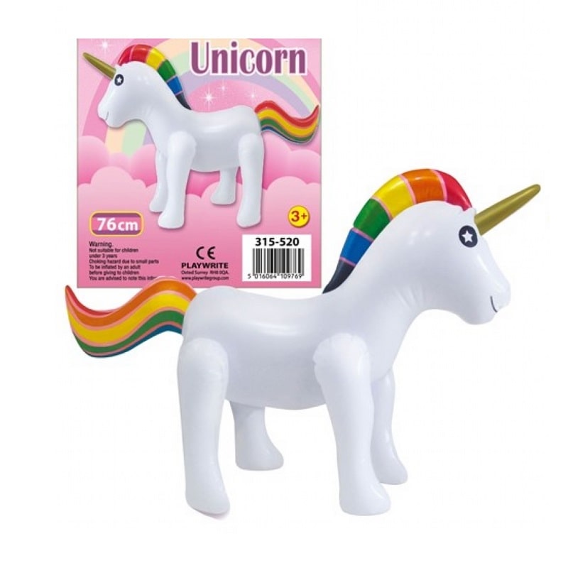 Blow up shop unicorn toy