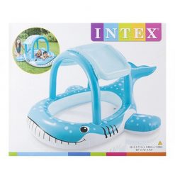 Inflatable Whale Shaded Baby Pool - 185 x 211 x 109cm