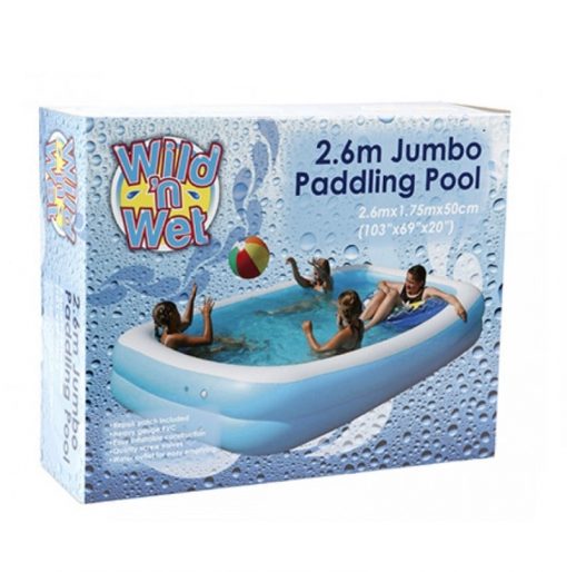 Jumbo Paddling Pool Inflatable - 2.6 Metre