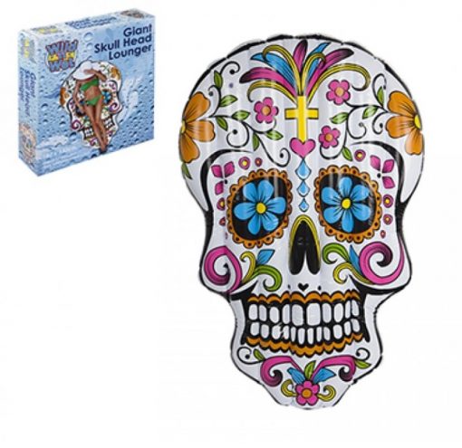 Skull Head Day of the Dead Pool Lounger - 180 x 130cm