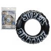 Inflatable Black Tyre Swim Ring - 91cm