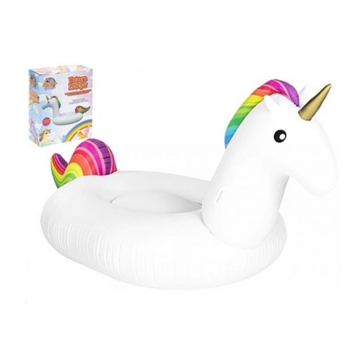 Inflatable Giant White Unicorn Lounger - 170 x 100 x 95cm