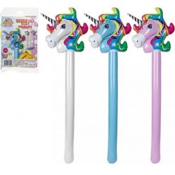 Inflatable Unicorn Stick - 3 Colours Available - 105cm