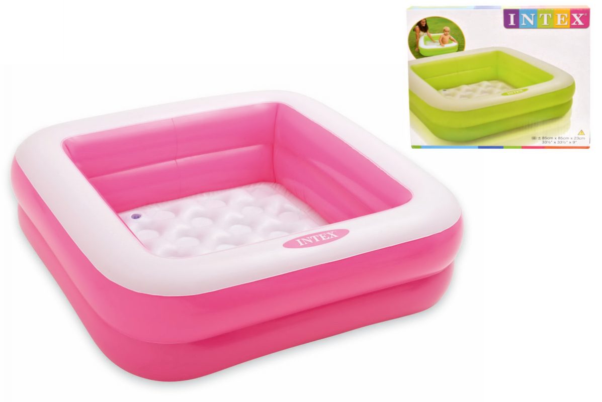 33.5" x 33.5" x 9" Play Box Pool (Ages 13) 2 Assorted Inflatable