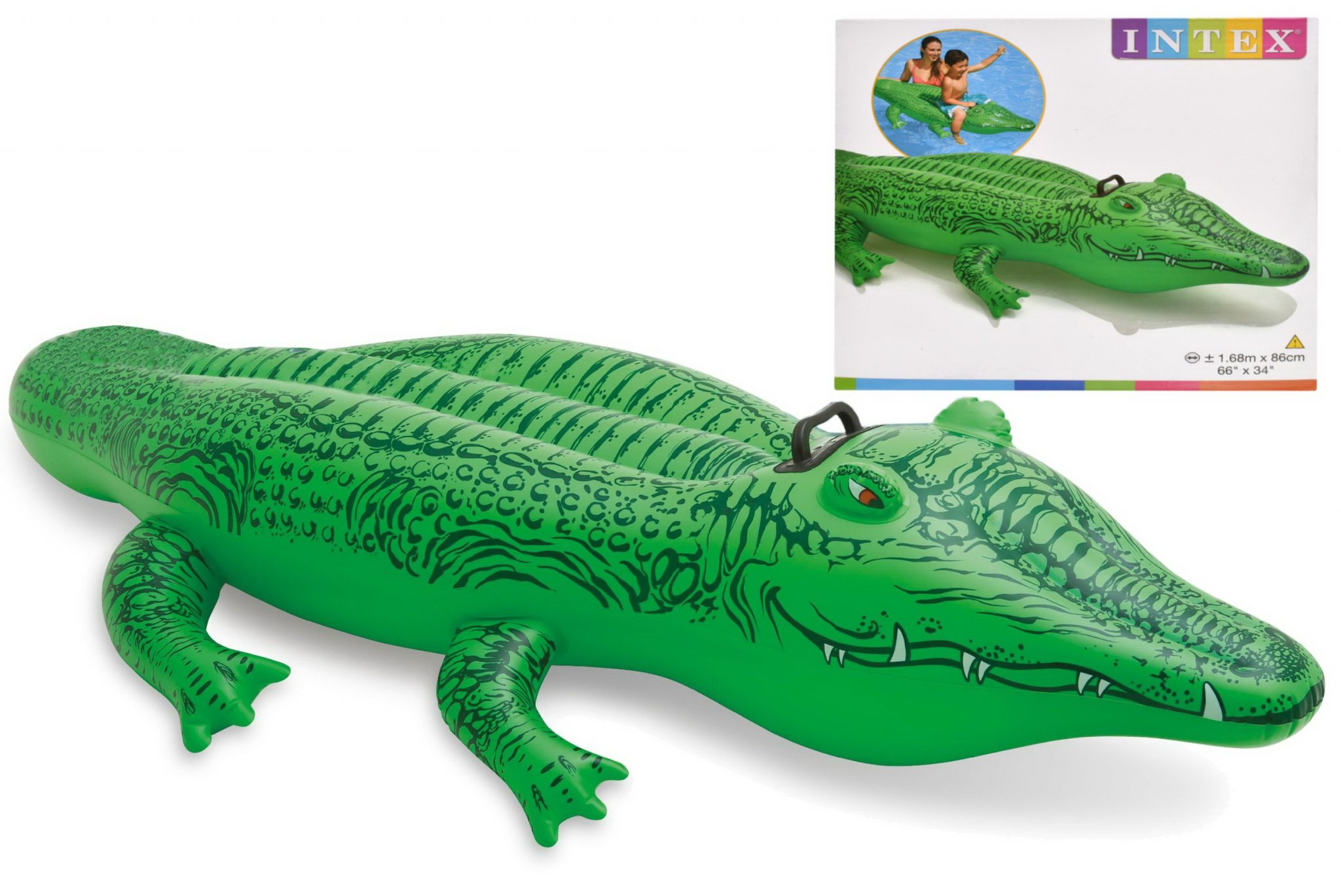 Lil' Gator Ride On 66" x 34" In Shelf Box Inflatable Toy World